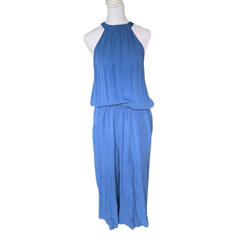 Cloth & Stone - High Neck Side Tie Wide Leg Jumpsuit Sz M